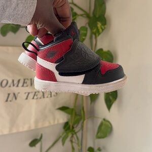 Jordan Kids Black, Red, and White Sneakers